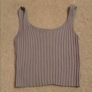 Grey stretchy crop top